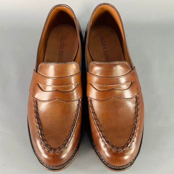 ALLEN EDMONDS Size 7 Randolph Brown Leather Penny Loafers - Picture 4 of 10